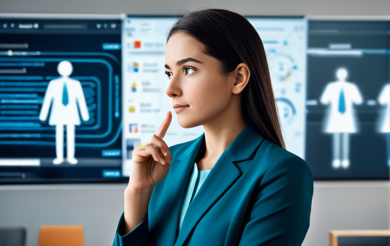 A professional individual in modest business attire, appearing contemplative, surrounded by an abstract, modern digital interface with blurred social media elements in the background, fully clothed, appropriate attire, safe for work, perfect anatomy, correct proportions, natural pose, professional dress, well-formed hands, proper finger count, natural body proportions, high quality, professional photography, appropriate content, family-friendly.