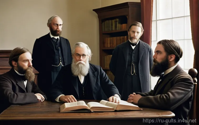 여호와의 증인 역사적 사건 - Image Prompt 1: The Genesis of a Movement**