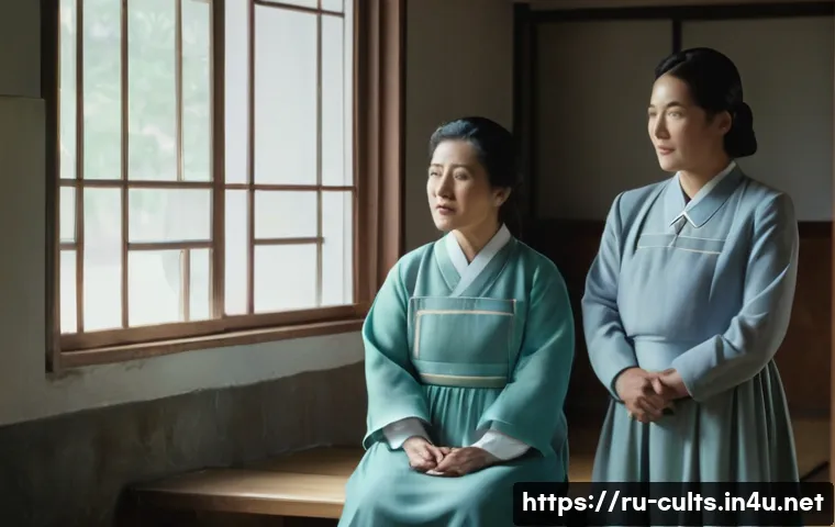 신천지 창립 과정 - **Prompt:** A serene and hopeful depiction of post-Korean War South Korea, where a diverse group of ...